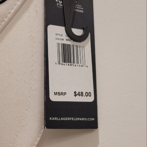 🧢 Karl Lagerfeld Paris Logo Hat – White – One Size – Unisex - Picture 3 of 3